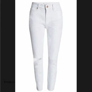 NWOT PAIGE DENIM “HOXTON SLIM” WHITE JEANS SIZE 24